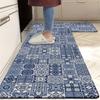 1Pcs Anti Fatigue Kitchen Rugs, Bohemian Print Waterproof Non-Slip Thick Cushioned Kitchen Mat Heavy Duty Comfort Standing Mat for Kitchen