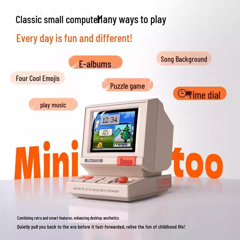 Divoom Minitoo Retro Pixel Art Bluetooth Lautsprecher CN Stecker (Adapter enthalten)