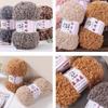 100g Weight Teddy Knitting Yarn Curly Hair Texture Texture Imitation Teddy Velvet Yarn Woven Threads Acrylic Material