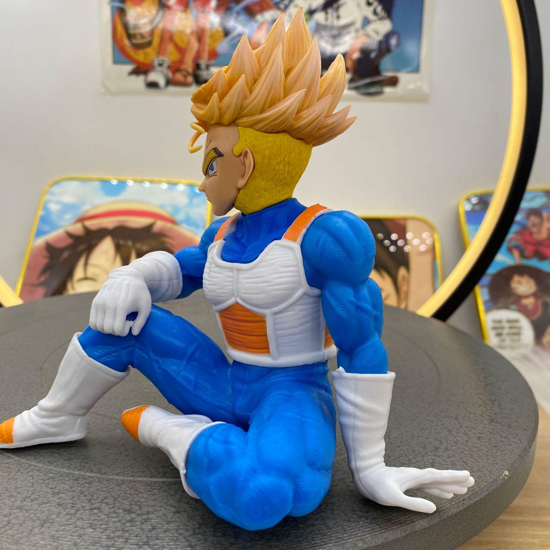 

Dragon Ball Trunks Action Figure Statue Car Ornaments Future Warriors Model Toys Gk Saiyan Sitting Position Torankusu Figurine