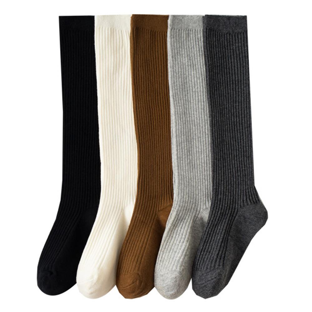 Seamless Girls Knee High Socks Solid Toddler Soccer Socks Korean Dress Socks for Kids