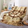 1PC Ships and Lighthouses  Print FlAannel Blanket, High Quality Comfortable for All Seasons, Home Decor, Warmth and Comfort