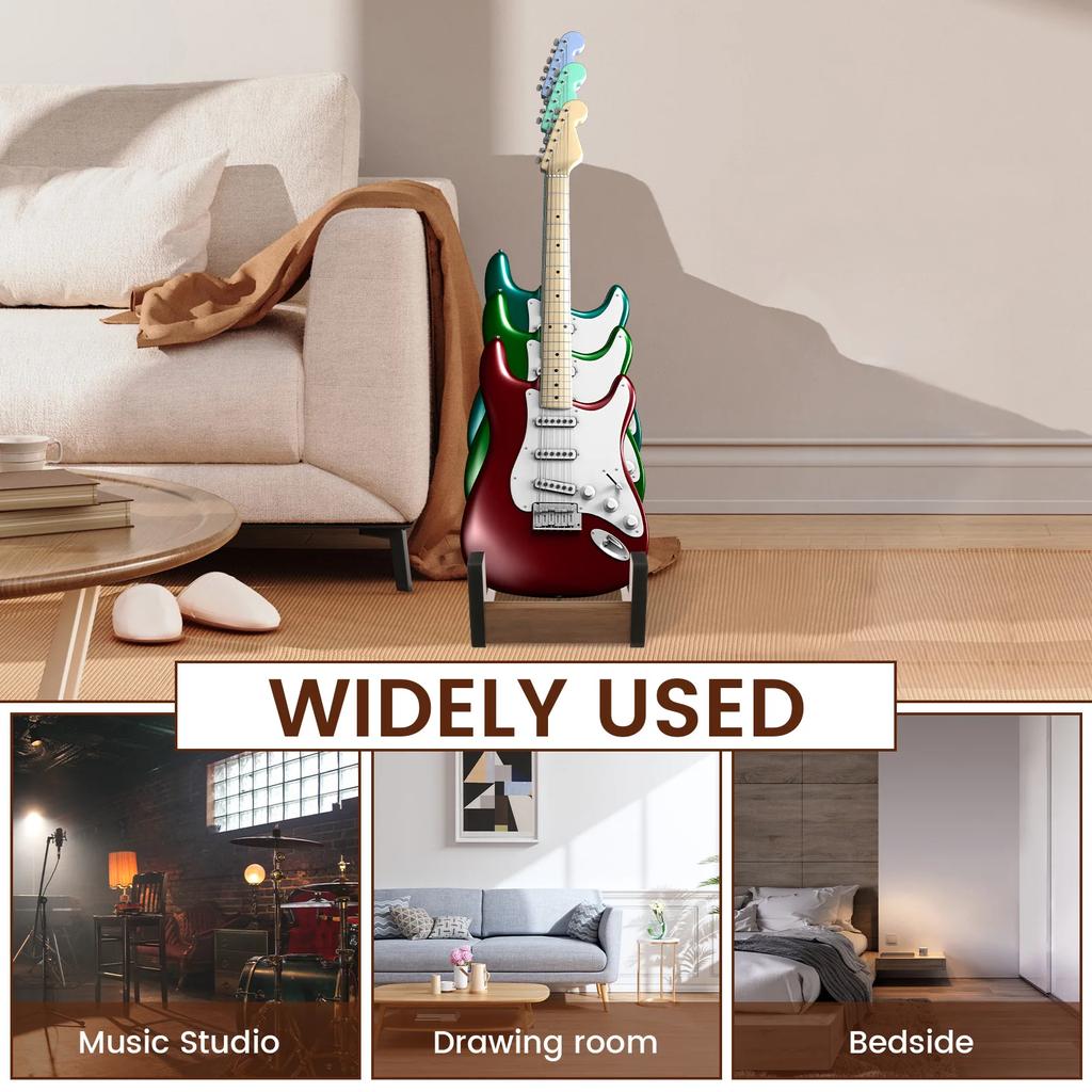 Guitar Stand Plywood Bass Stand Non-slip Guitar Storage Holders Electric Guitar Display Stand Musical Instrument Accessories