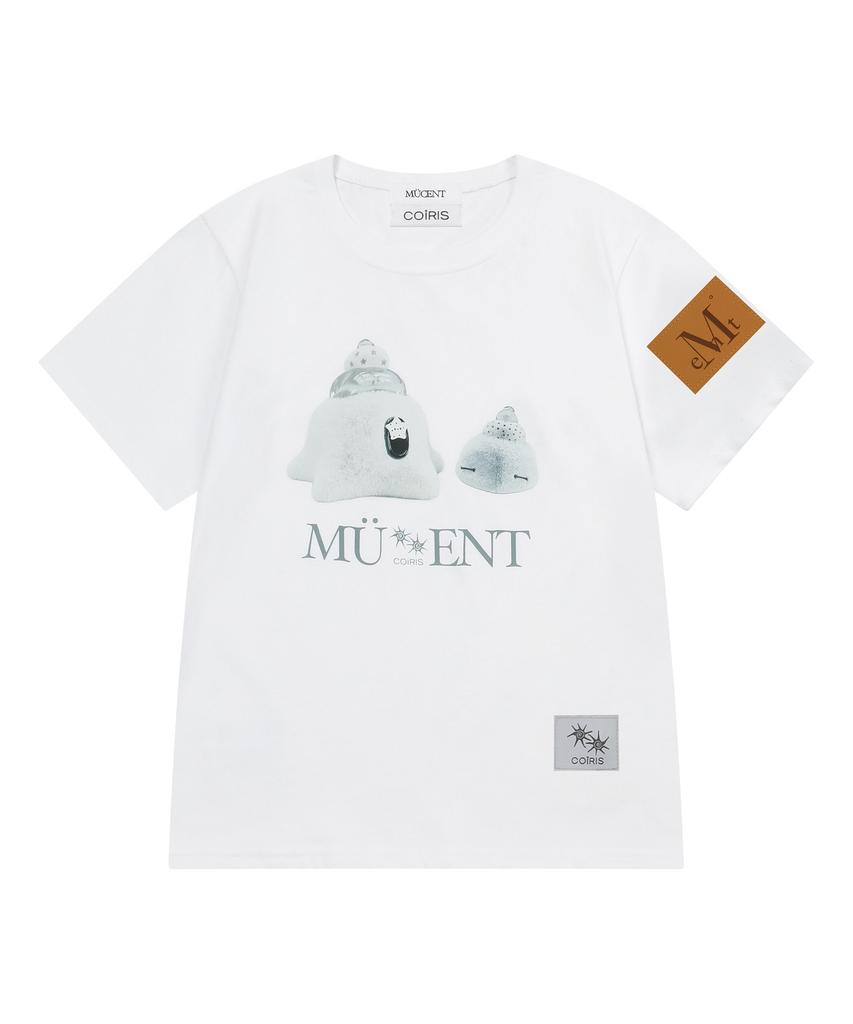 MUCENT X Koiris Marine Side Leather Patch Short Sleeve T-Shirt (2 Colors)