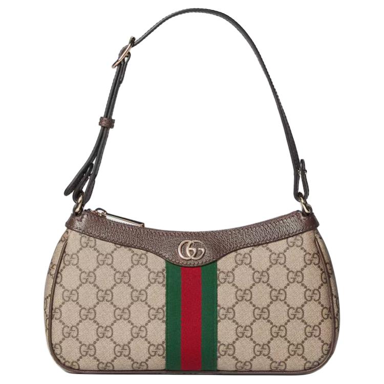 

Gucci Ophidia GG Supreme Canvas Hobo Bag, Brown Leather Trim Web Stripe, Women s Adjustable Strap Shoulder Handbag for Daily Work 841341-FAE0J-9867 Basic Set (Bag+Dust Bag)
