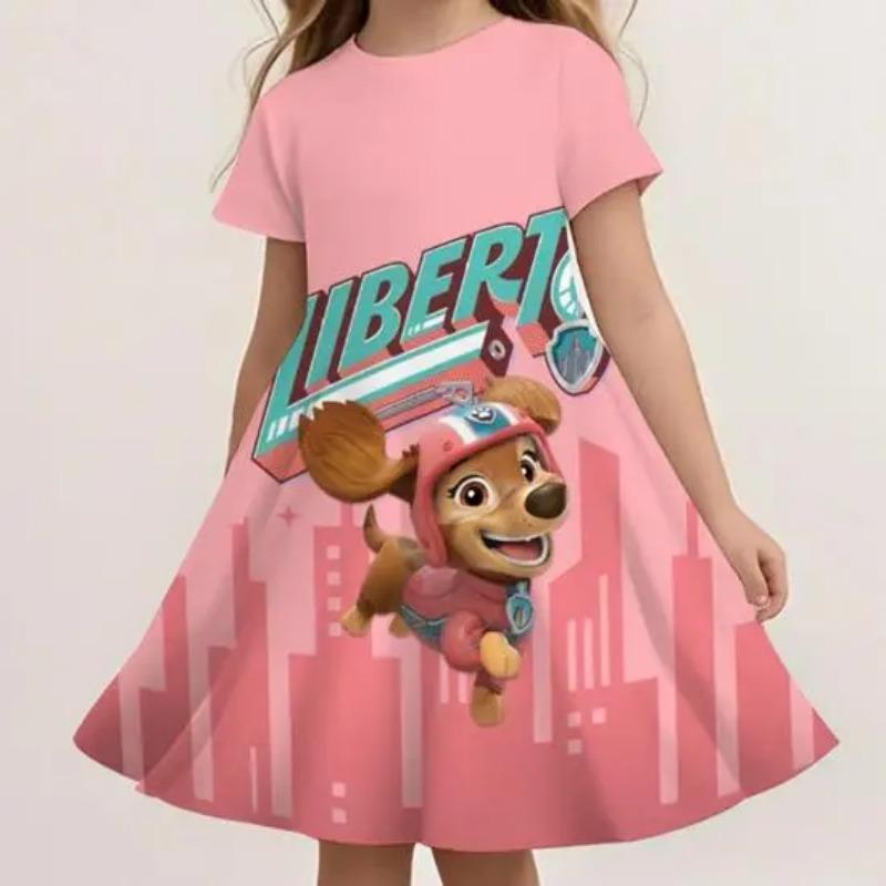 Kids Paw Patrol Sundress Fashion Casual Beach Dress For Girls Summer Sleeveless 110