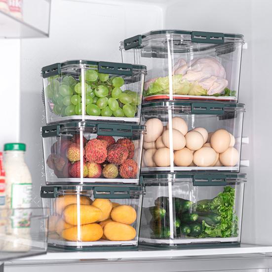 Food Storage Container Square Shape Moist-proof Sealed Design Plastic Kitchen Foods Storage Canisters for Pantry
