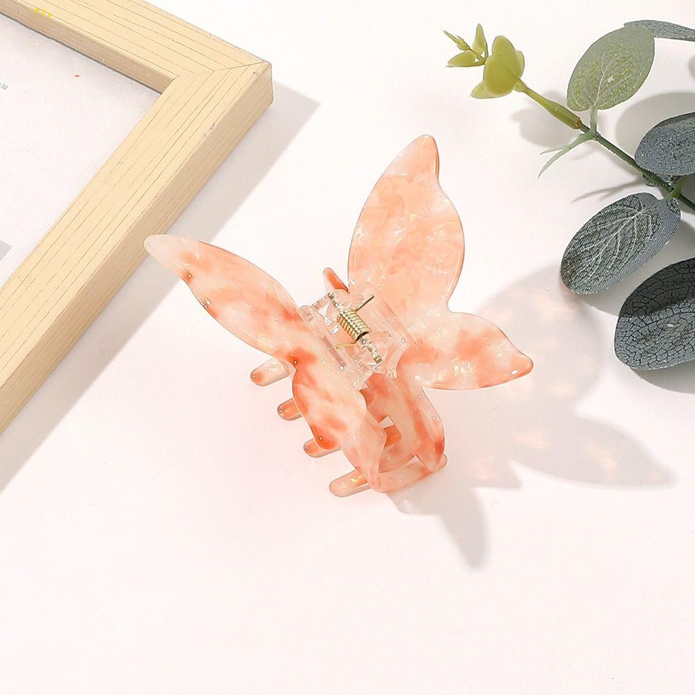 

Korean Style Acetate Butterfly Hair Claw PVC Sweet Shark Clip Elegant Retro Hair Crab Clip Wedding style15