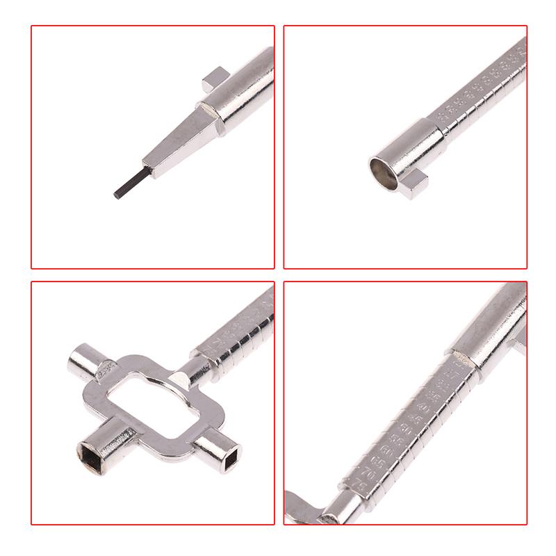 Outils Multifonctions, Clés de Bâtiment et Clés de Serrurier pour Cylindres de Serrure, Outils de Mesure pour Cylindre de Serrure Clé de Construction 6 en 1