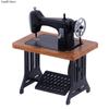 1Set 1:12 Dollhouse Miniature Sewing Machine Scissor Cloth Storage Box Furniture Sewing Scenes Decor Toy Doll House Accessories