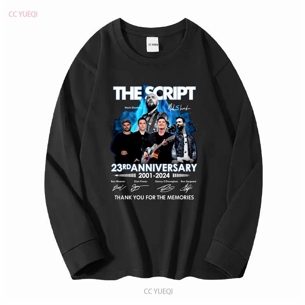 The Script 23rd Anniversary t Shirt Band Signature vintage Washed Versatile streetwear designer clothes Stylish