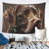Geometric Choco A Chocolate Labrador Artwork Tapestry Wall Hanging Aesthetic Home Decor Tapestries for Living Room Bedroom