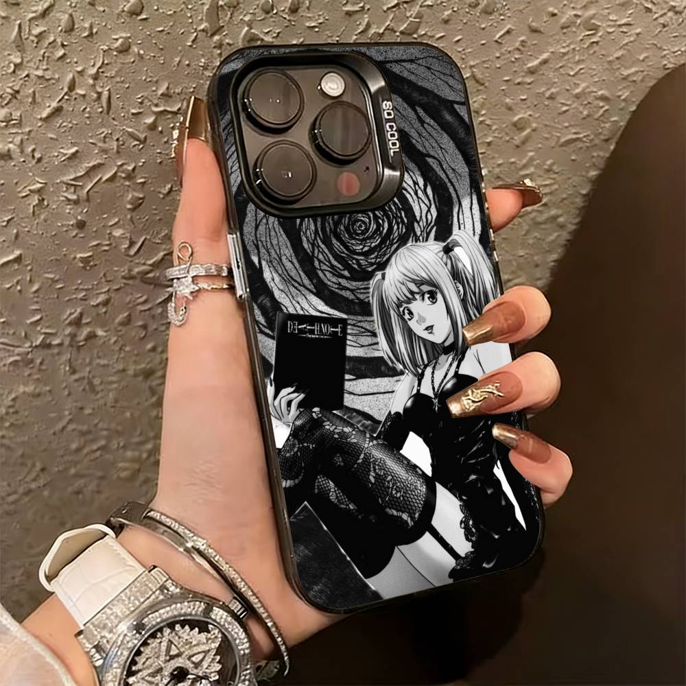 D-Death N-Note Misa  Phone Case For iPhone 17,16,15,14,13,12,11 Plus,Pro Max,XS,Colorful Silver Black Cover