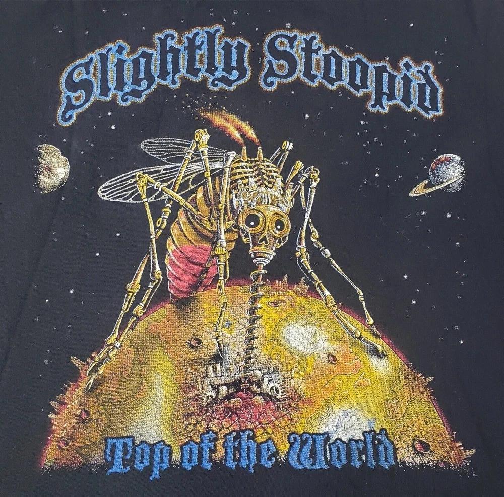 Vtg Slightly Stoopid Band Top Of The World Shirt Black S to 5XL TU478 S
