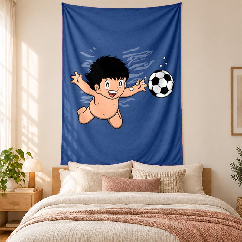 CAPTAIN TSUBASA Arazzo alta qualità per decorare pareti di soggiorno camera da letto dormitorio ideale come decorazione murale per camera da letto o regalo di festa
