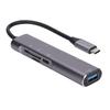 QT05 Type C to HD Multimedia Interface USB 3.0 Hub High Speed Transmission 5 In 1 Hub for Computer