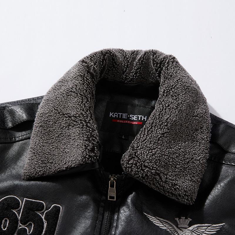 Neue Winter Mode Große Mantel männer Plüsch Verdickte Leder Jacke Motorrad männer Tragen