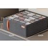 Fabric Foldable Storage Box With Dividers For Wardrobe Organization And Clothing Storage