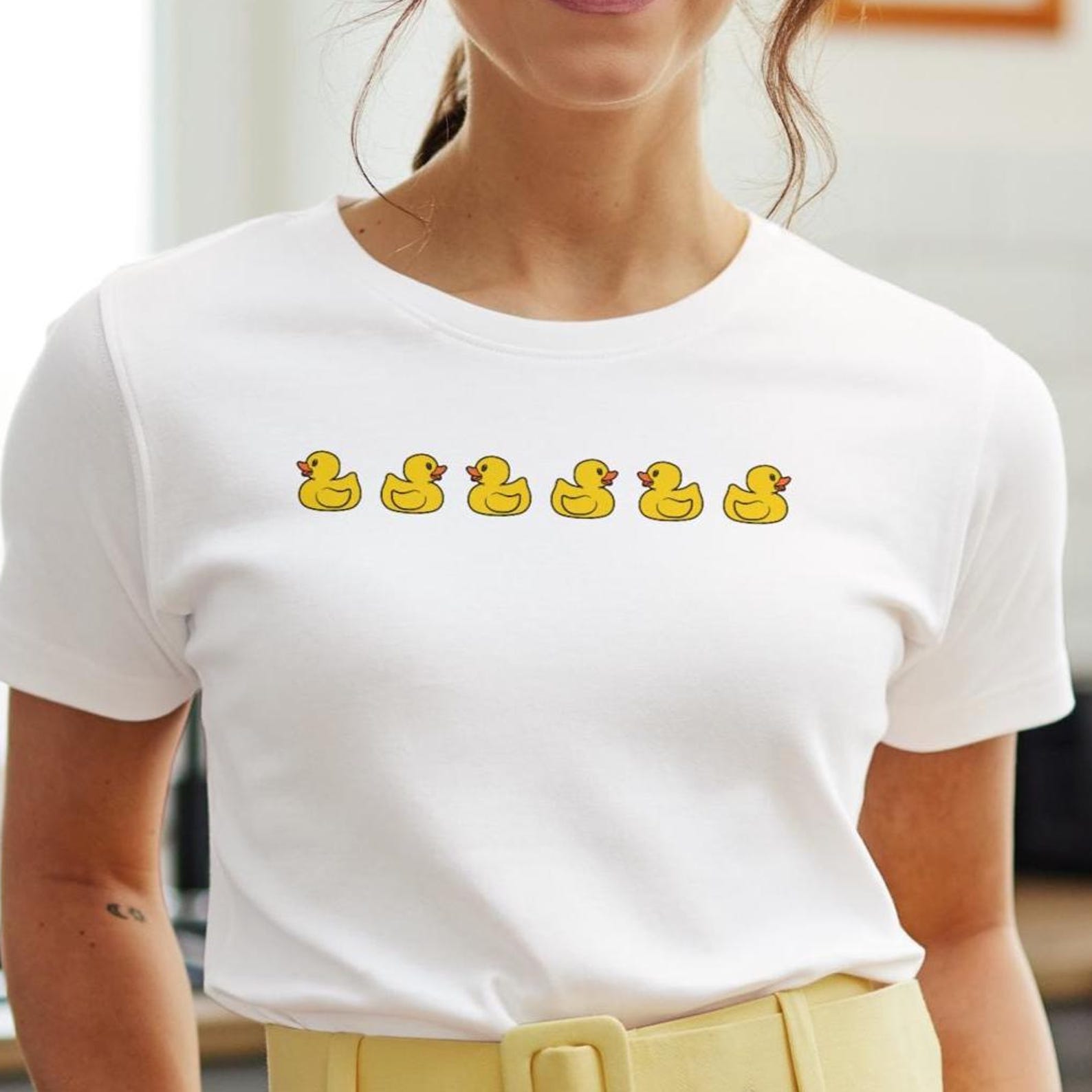 Tiny Rubber Ducks Shirt, Funny Tshirt with Rubber Ducky, Gift for Duck Lover, Rubber Duckie Print, Bath Lover Gift, Bathing Gift 2XL