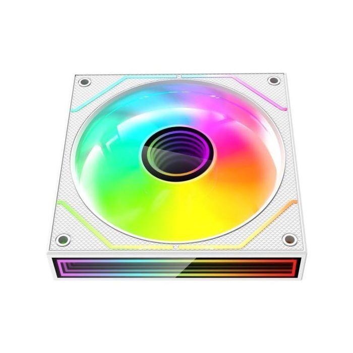 Mars Gaming MF-3DPROX2R Kit 2x Ventiladores ARGB 120mm Aspas Invertidas PWM FDB Blanco