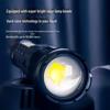 USB Rechargeable Multi-Function Outdoor Flashlight with White Laser, Side Red & Blue Warning Lights