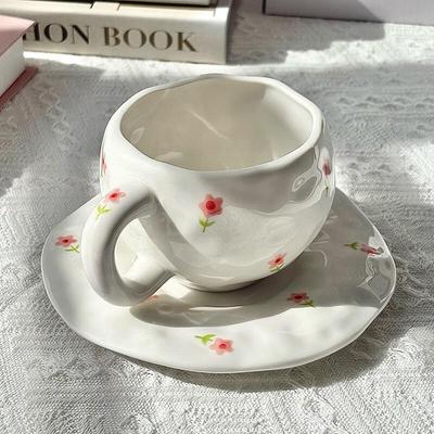 Shangqi Farbe Handbemaltes Keramik Kaffee Tassenset