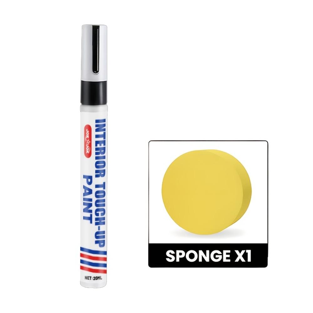 

Professional Car Interior Scratch Repair Pen - Waterproof & Color-Fixing Plastic Paint Pen for Steering Wheel, Dashboard, Seats