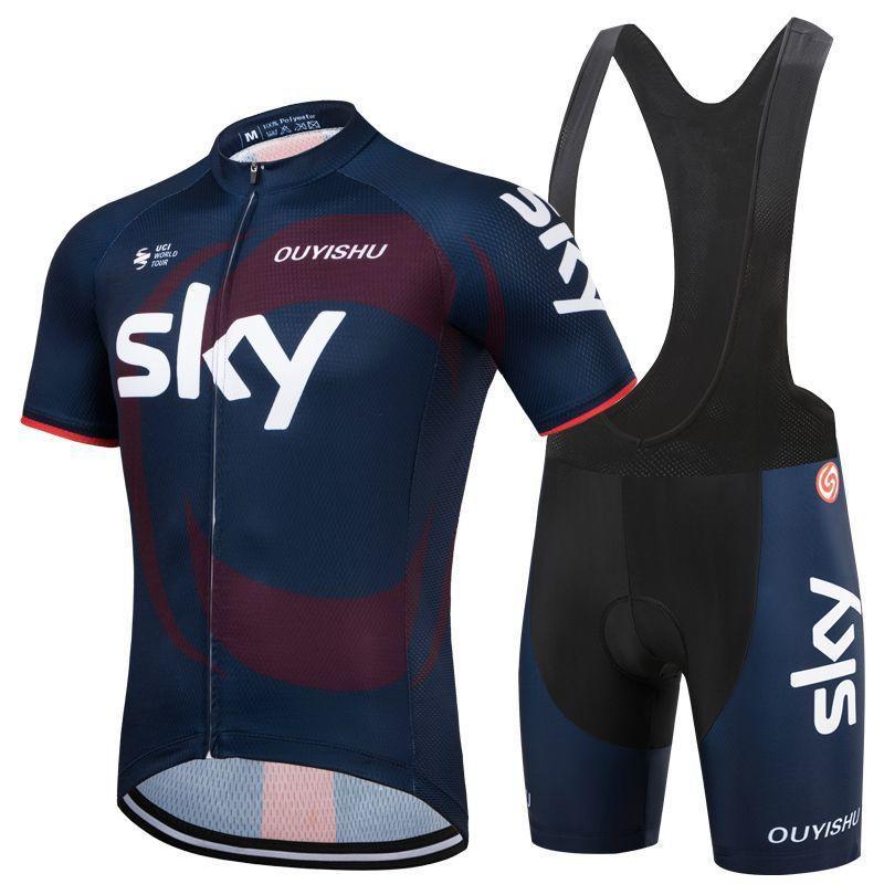 Mens Summer Cycling Jersey Set Short Sleeve Quick Dry Breathable Road Mountain Bike Wear Slim Fit
