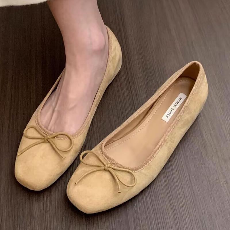 Fashion Spring Flats Women Loafers Shoes Shallow Bow Casual Sandals Fashion Lolita Dress Woman Shoes 2025 Trend Walking Female Zapatos