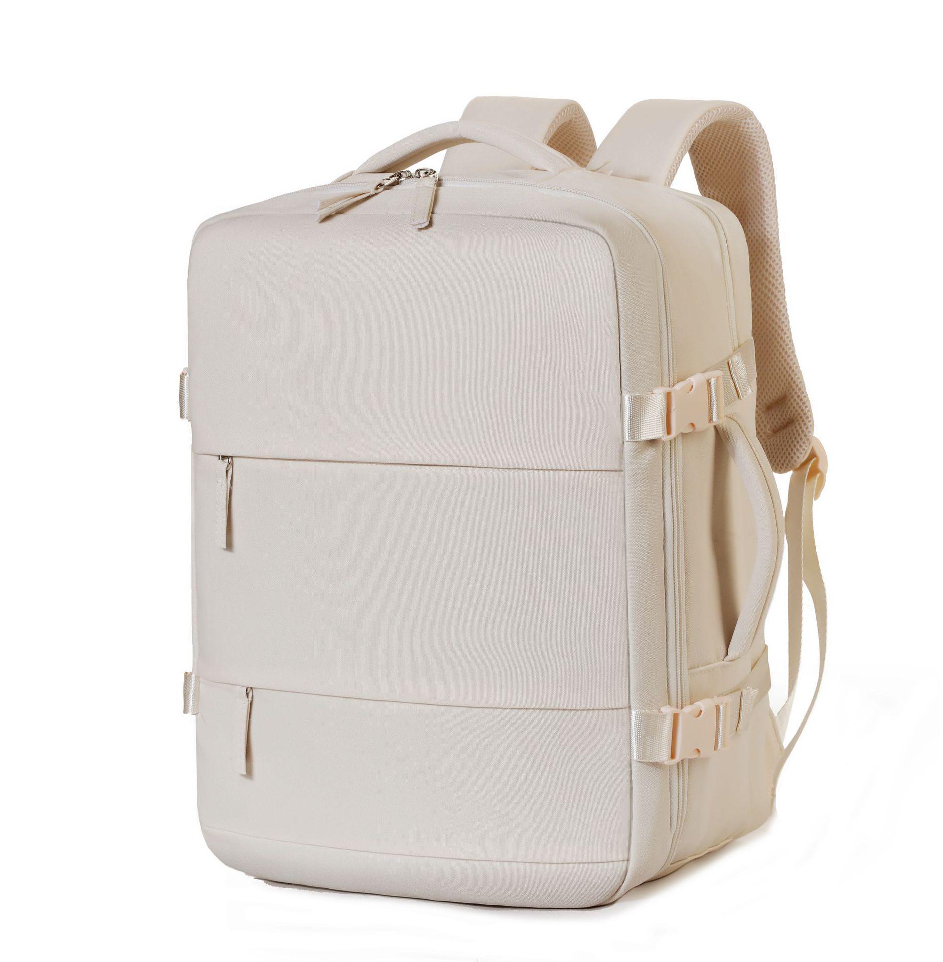 

Легкий рюкзак из ткани Оксфорд большой вместимости для мужчин и женщин - Дорожная или школьная сумка грязно-белый