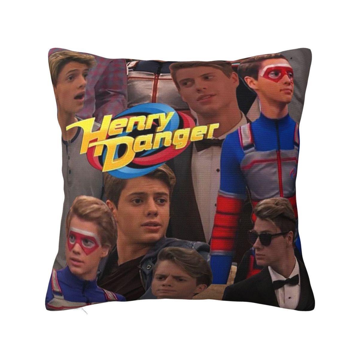 

Henry Danger - Action Log Square Pillowcase Cushion Cover Pillow Case Throw Pillow Cover for Home Bedroom Car 12x12Inch