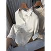 Womens French Style Loose Solid Linen Long Sleeve Thin Casual Summer Shirt Top