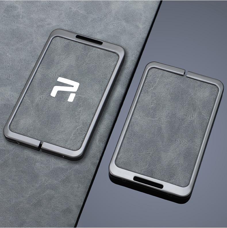 Rising 2024 R7 F7 Key Card Holder: Zinc Alloy NFC Car Case with Buckle for Men