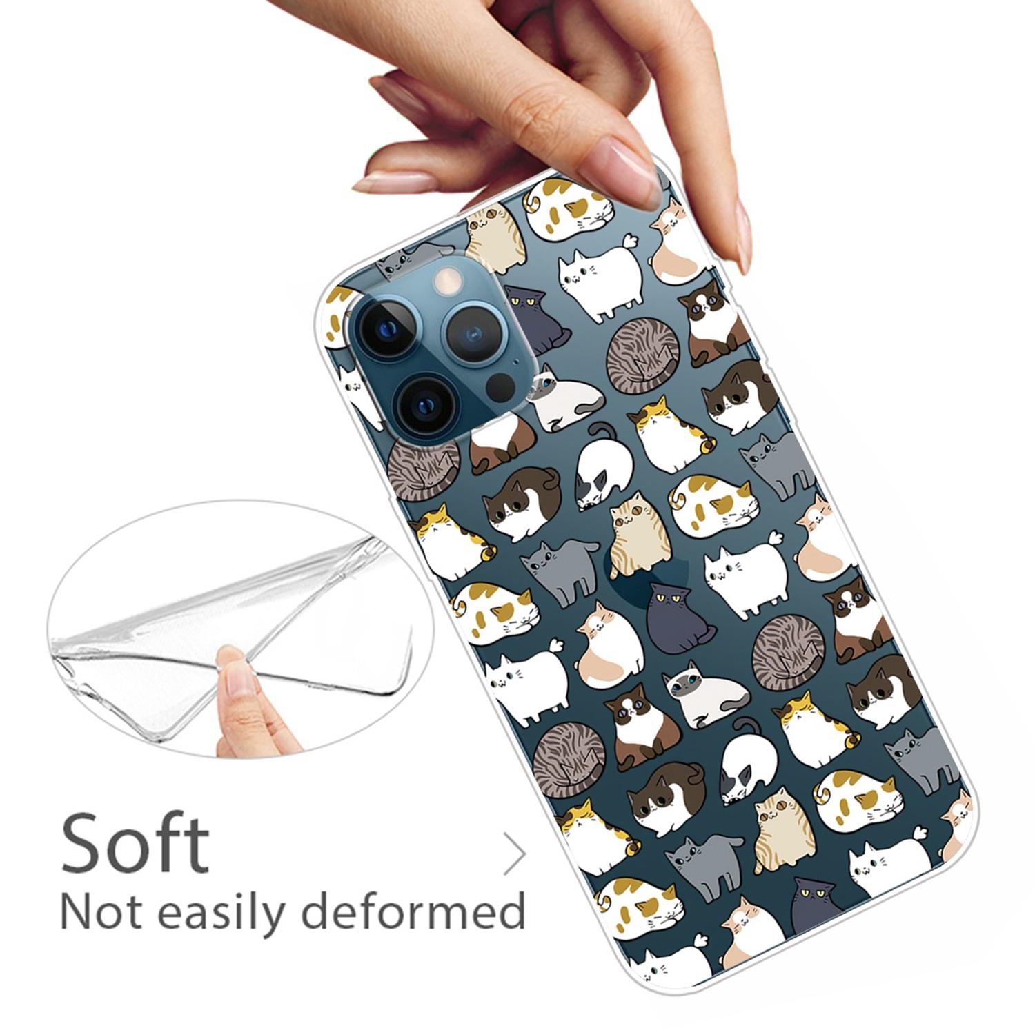 

IMD Pattern Printing Phone Case for iPhone 14 Pro 6.1 inch,Anti-scratch Soft TPU Back Cover Cat