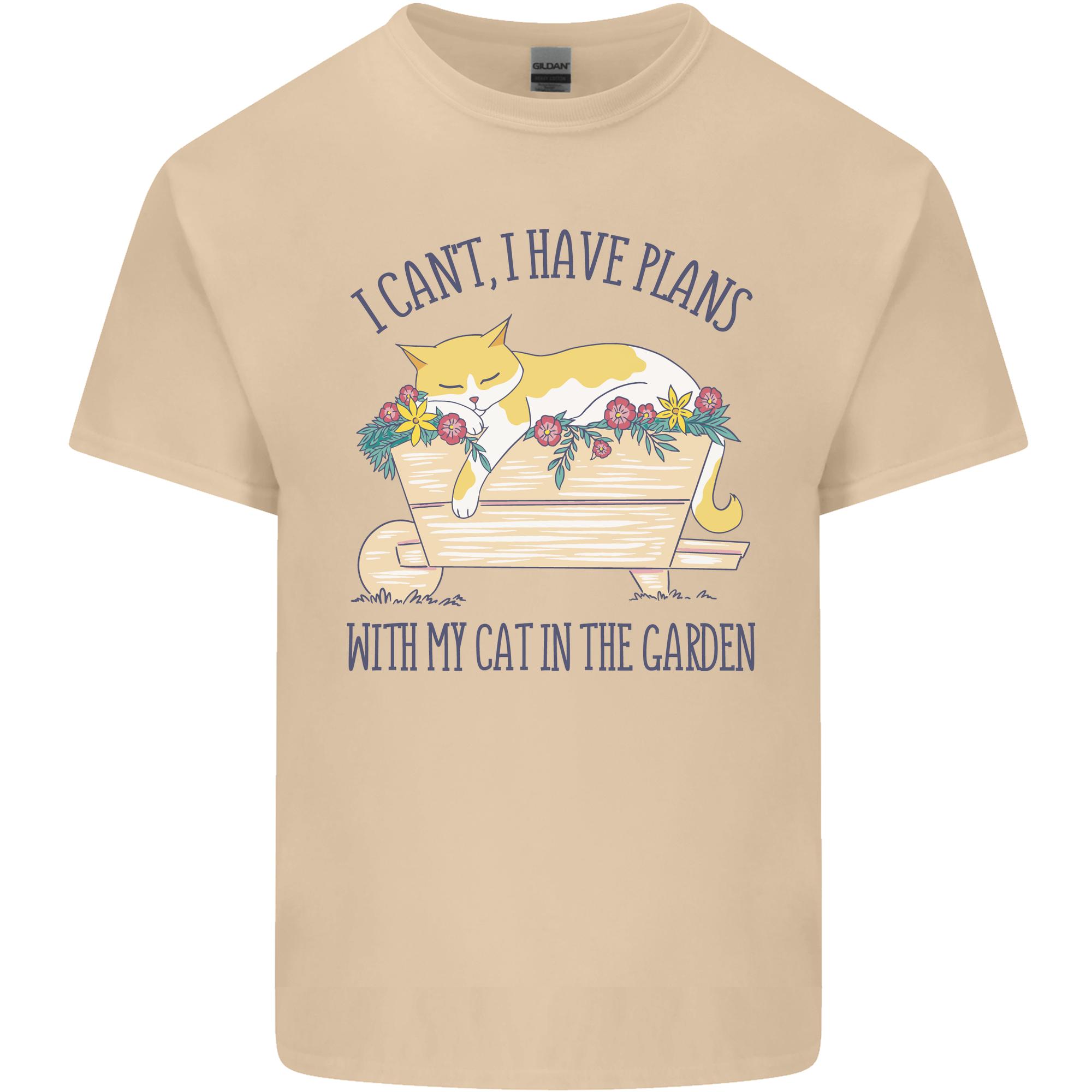 Plans With My Cat in the Garden Gardener Unisexs Light Cotton TShirt S