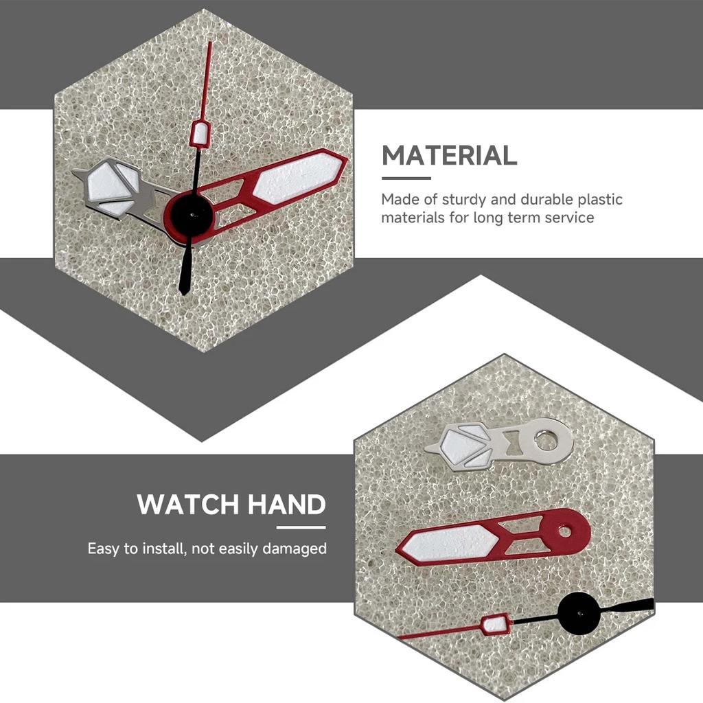 Hot ! Watch Hands Red Silver Needle Green Luminous Watch Modification Accessory for Japan NH35 / NH34/ NH36/4R/7S/ NH70 Movement