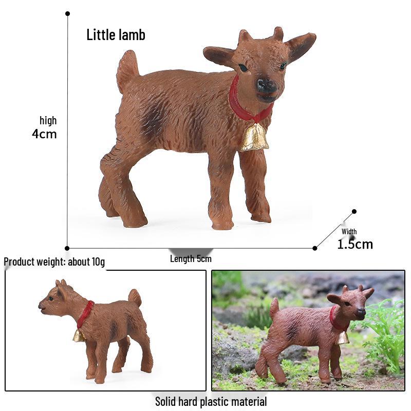 Cross-Border Animal Simulation Toy: Children s Cognitive Sheep, Antelope, Goat Farm Figurine.