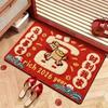 New Horse Pattern New Year Door Mat Non-slip Bath Mat Soft Water Absorption Blanket Home Decorations