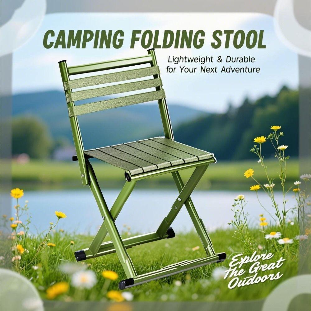 Strong Load-bearing Camping Stool Wear-resistant Patio Seat Portable Folding Chairs  Riding