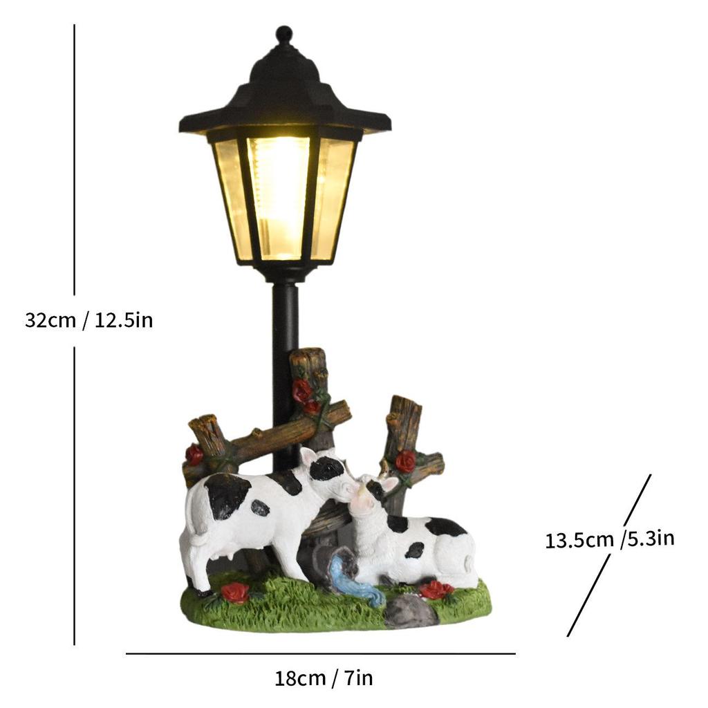 Solar-Powered Puppy Figurine: Outdoor Resin Garden Decoration