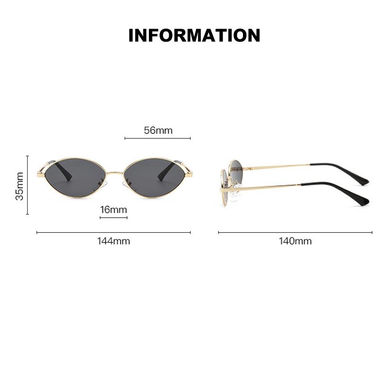 Metal Small Frame Oval Sunglasses Women High-end 2026 New Fashionable and Versatile UV Resistant Luxury Glasses Gentleman