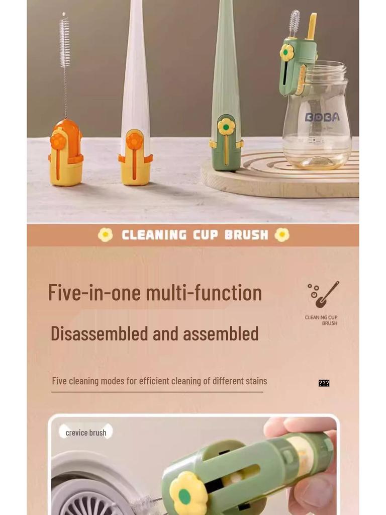 5-i-1 Hushålls Rengöringsborstset för Koppar och Flaskor med Nykomlingsrabatt och Fri Frakt