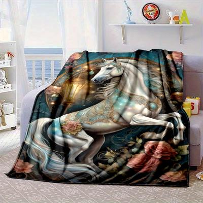Ethereal Horse Fantasy Blanket Flannel Blanket Throw Blanket Sofa Cover Blanket Soft Premium Blanket Picnic Blanket Tv Blanket Gifts
