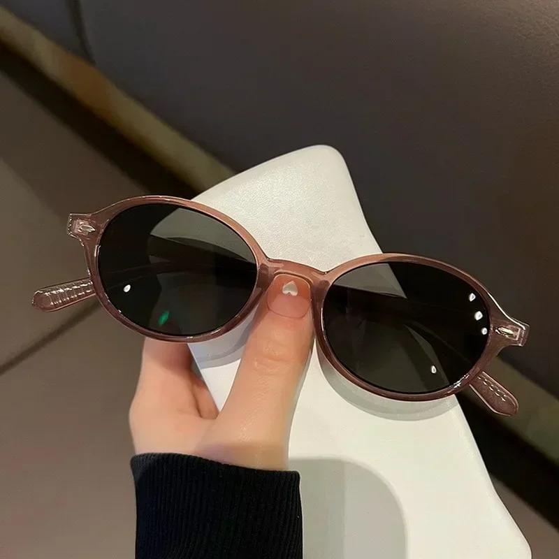 Vintage Vintage Oval-Shaped Framed Sun Glasses Ultra Light Fashion Blue Light Blocking Eyewear Compact Frames Anti Ray Glasses Circular Frames