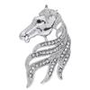 Elegant Retro Zodiac Horse Head Brooch - High-End Fashion Animal Pin for Women