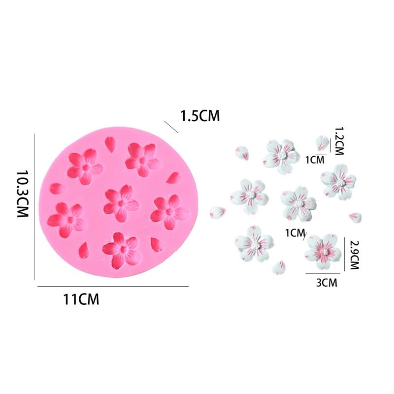 Cherry-Blossoms Silicone Mold Flower Petal-Cake Baking Mold Cake Decoration Craft Flower Chocolate Mousse-Mold DIY