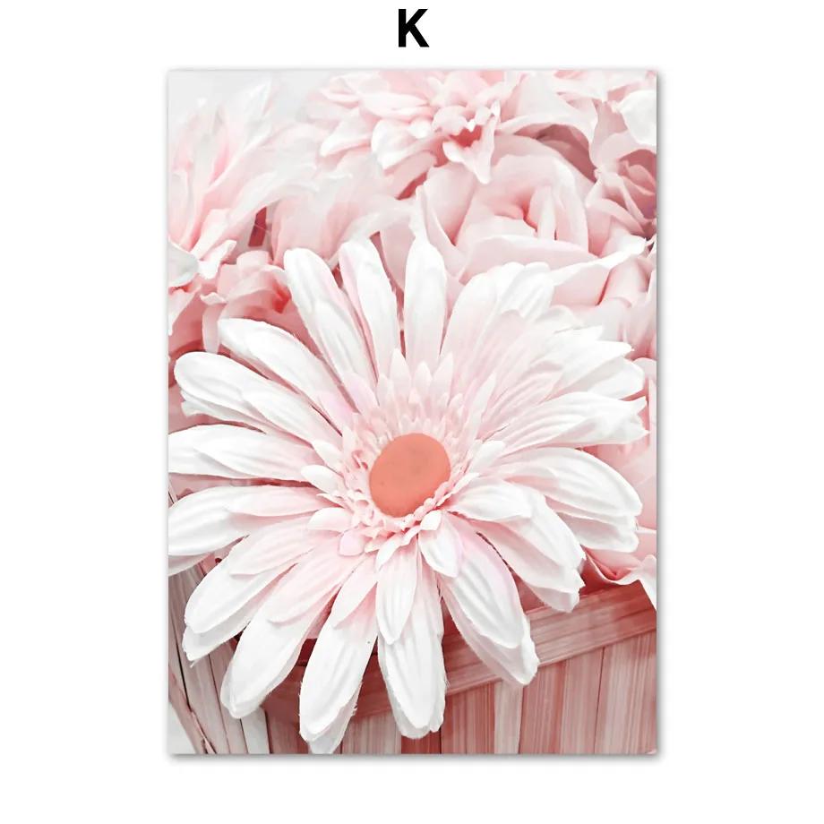 Spring Pink Japanese Sakura Peony Butterfly Flower Orchid Church Building Posters Wall Art Canvas Painting Living Room Decor