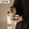 120ml Coarse Pottery Handmade Covered Bowl Japanese Boutique Small Gaiwan Elegant Tea Tureen Tea Maker Drinkware Collection Gift