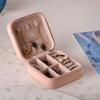 Mini Jewelry Storage Box Portable Home Travel Earrings Necklace Storage Case for Women Ring Organizer PU Leather Display Case