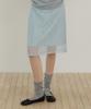 CITYBREEZE Crinkle Layered Midi Skirt_Light Blue